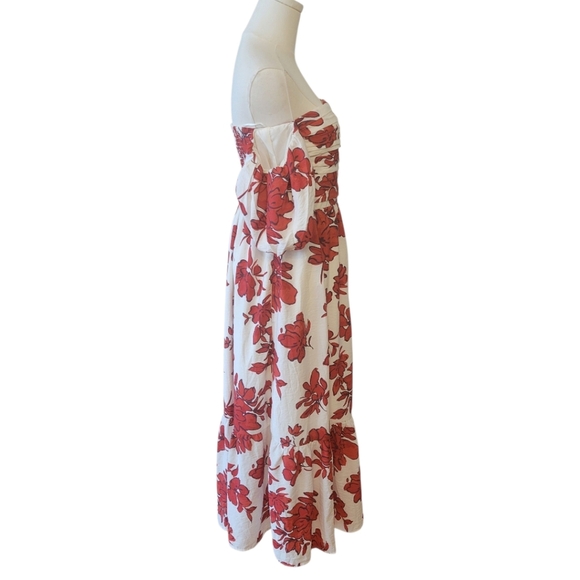 Abercrombie & Fitch Emerson Floral Off the Shoulder Maxi Dress Size Med Petite - Picture 5 of 7